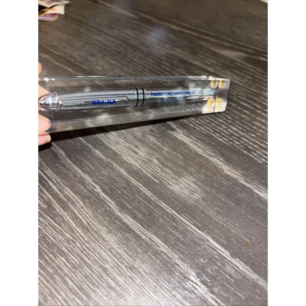 Pen in Lucite NRA-ILA Protection of Lawful Commerce Arms Act‎ Signed 2005 PLCAA